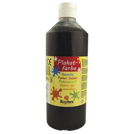 RAYHER 38566576 – Poster Colour Bottle 500 ml Black
