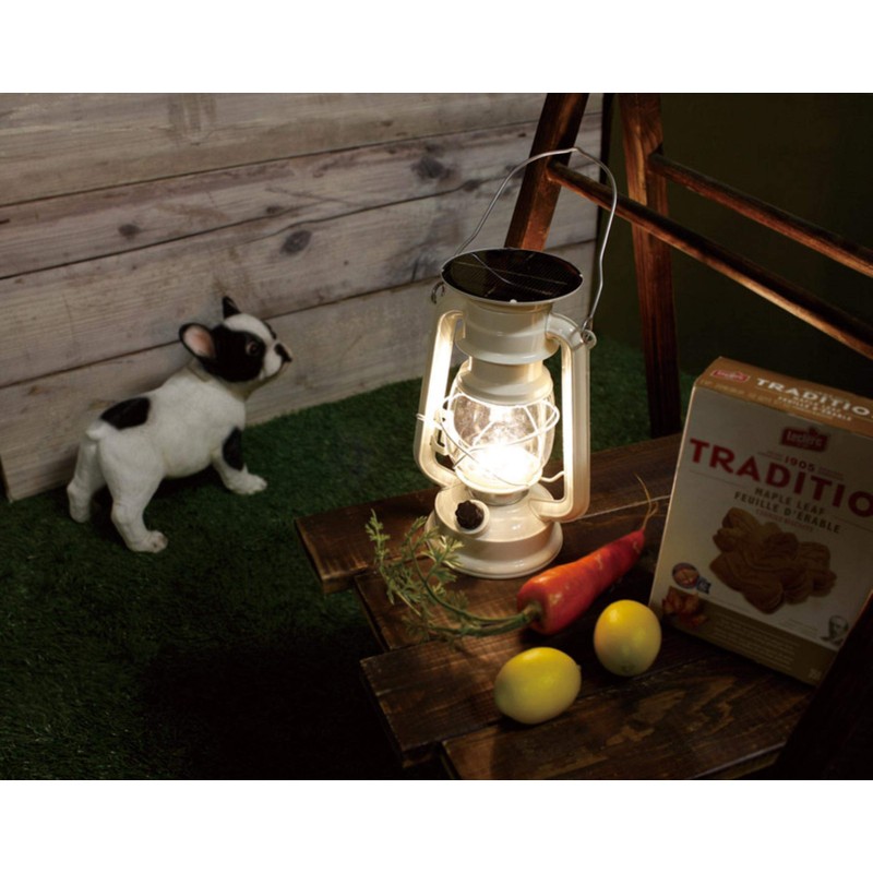 Maruwa Boeki Solar LED Premium Lantern, Black, Size (W x