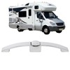 RV Push Button Pull Handle Latch Lock Arc Shape Glossy