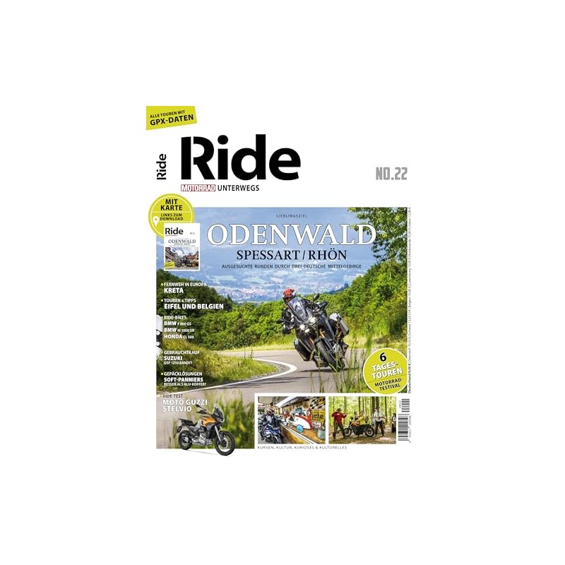 RIDE - Motorrad unterwegs, No. 22: Odenwald/Spessart/Rhön
