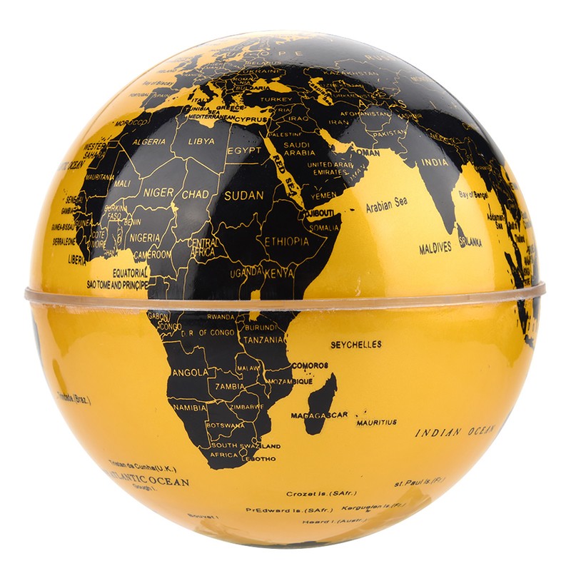 Floating Globe Magnetic Levitation Rotating Globe with Colorful LED Light