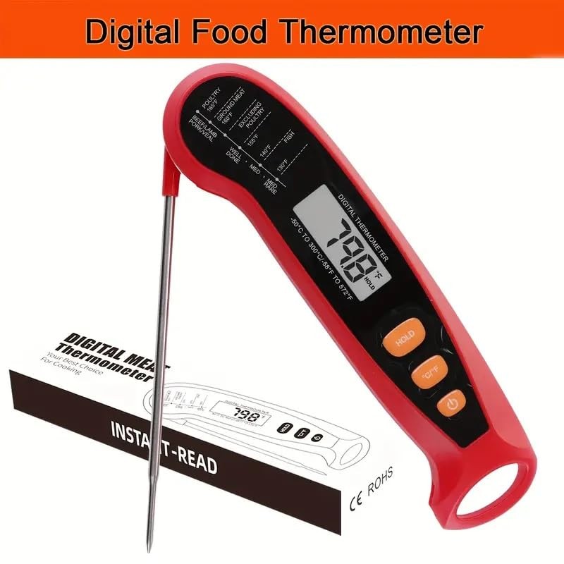 1pc, Meat Thermometers for Grilling, Digital, with Probe, Kitchen Instant