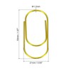 sourcing map Wide Paper Clip Coated Large Clips Bookmarks with