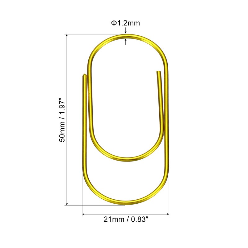 sourcing map Wide Paper Clip Coated Large Clips Bookmarks with