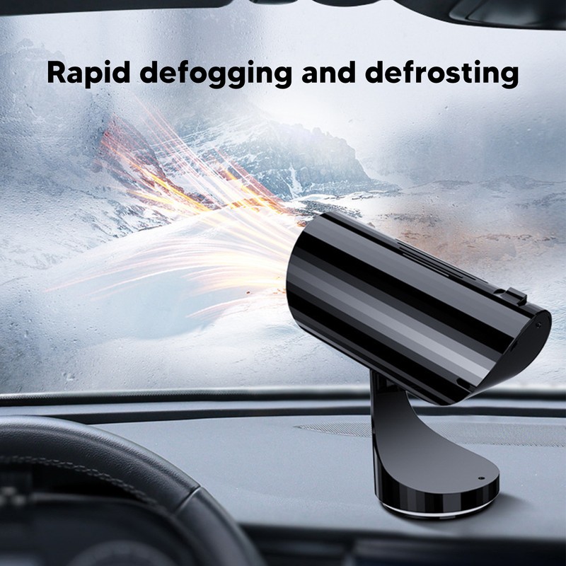 Black Portable Car Heater Quick Heating Automatic Overheat Protection Car