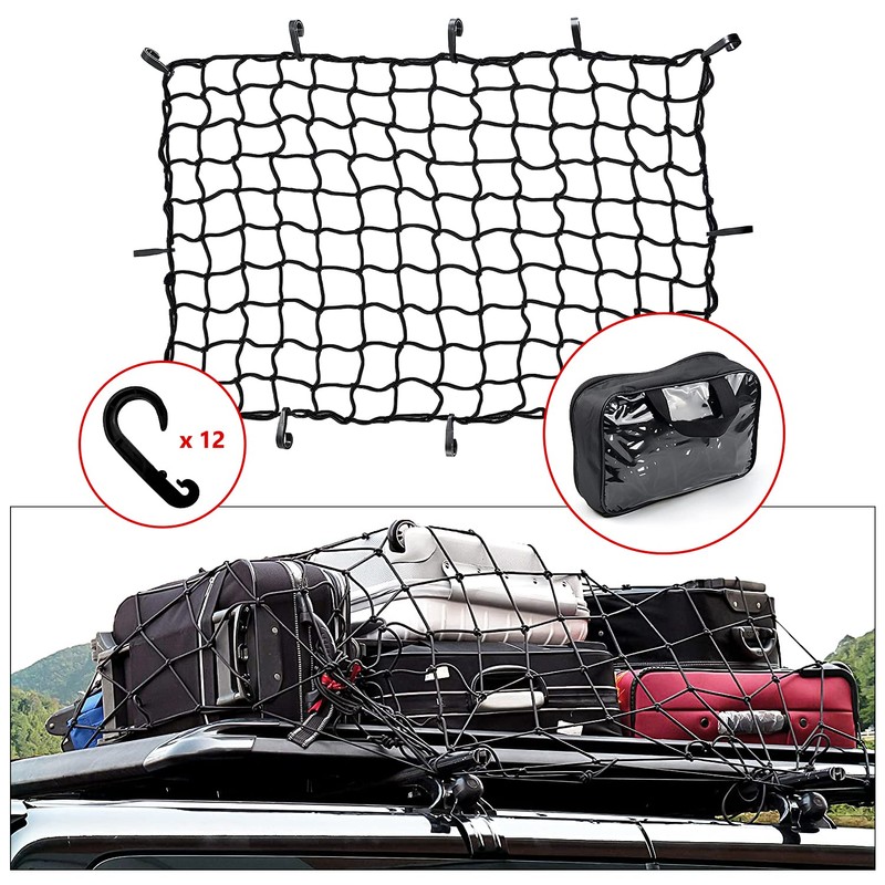 2’x3’ Bungee Cargo Net Stretches to 4'x6' for Truck Bed,Pickup