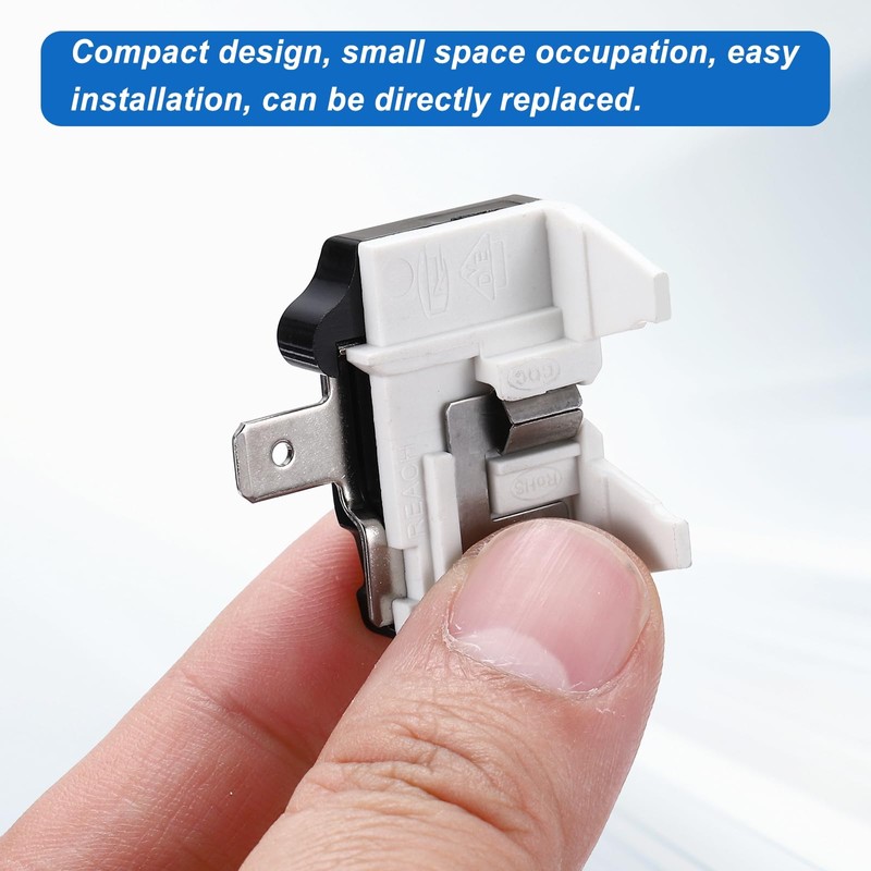 sourcing map 4pcs 1/2HP Refrigerator Overload Protector, 1 Pin Freezer