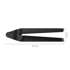 Fiskars Garlic press with fold-out grid insert and scraper, length: 16 cm, plastic/metal, functional shape, black, 1028361