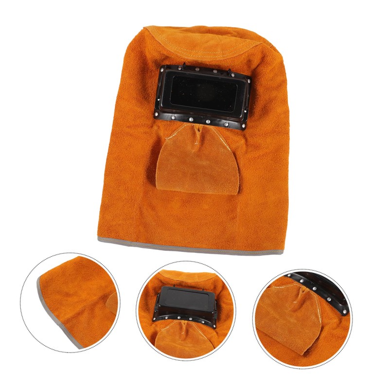 COHEALI Welding Helmet Mask with Lens Adjustable Cowhide Shield for
