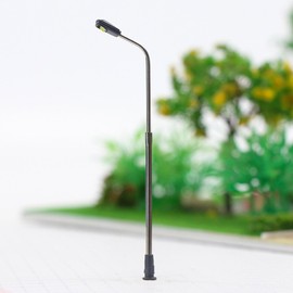 Model Street Lamp, Road Light, Lamps Pole, LED Light, White, 2.4 inches (62 mm), 1:150, Pack of 10, Railway Model, Building Model, Diorama, Scene Collection, Education, DIY