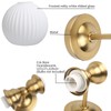 Pathson 2-Light Milk White Wall Sconces Striped Glass, Modern Bathroom