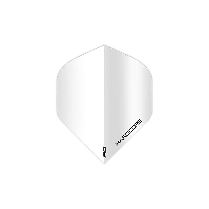 Hardcore White Extra Thick Standard Dart Flights - 5 Sets