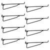 Pegboard Shelf Hooks, 8PACK Metal Utility Hook Set, 1/4 inch
