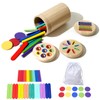 puiaxod Montessori Toy from 1 Year, 3-in-1 Colourful Montessori Wooden