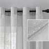 TERLYTEX Silver Curtains for Living Room, Metallic Silver Foil Sparkle