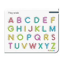Playskool Magnatab — A to Z Uppercase Letters — Magnetic Board Toy Letter Tracing for Toddlers Learning and Sensory Drawing — for Kids Ages 3 and Up