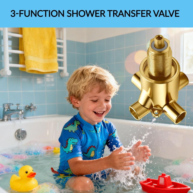 3-Function Shower Transfer Valve for Moen 3360 Commercial 3 Way