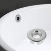 Sink Basin Trim Overflow Cover Brass Insert in Hole Round
