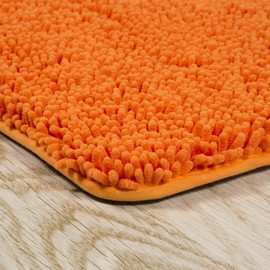 Bedford Home 67A-99100 Memory Foam Shag Bath Mat 2 5-Feet-Orange