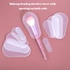 Jeffdad 20 Pcs Makeup Brush Covers, 5 Sizes Clear Make