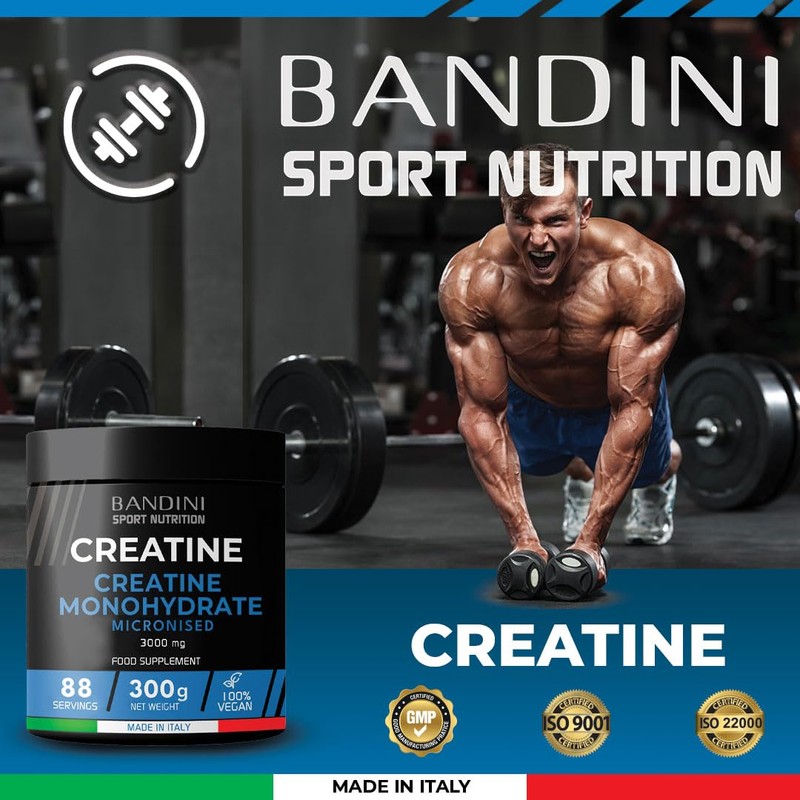 Bandini® Creatine Monohydrate Mercury Free 100% Pure Powder - Supplement