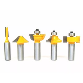 SCT-888 5pc 1/2 Shank Grill Glass Muntin Mullion Round Over Door Router Bit Set S