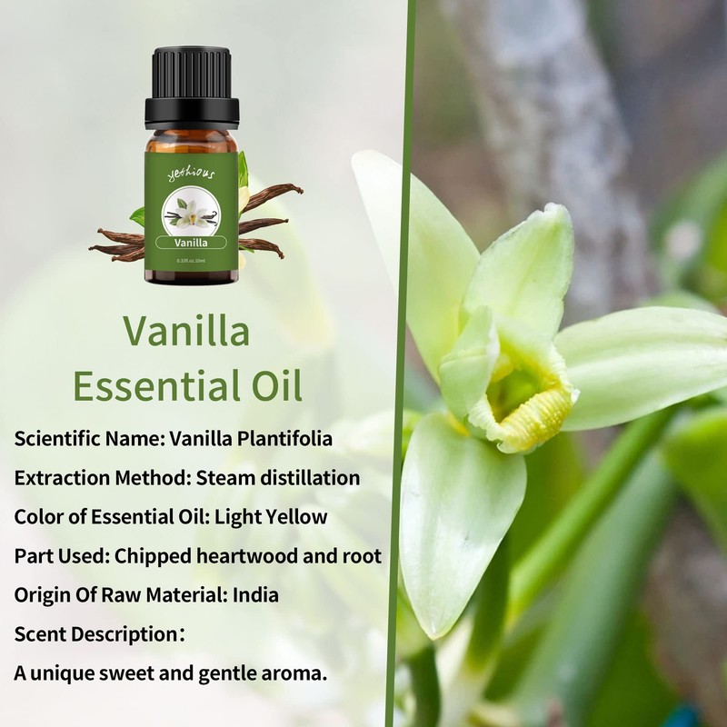 yethious Vanilla Coconut Essential Oil Set Coconut Oil Organic Vanilla