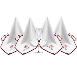 FUNFEL Large Microfiber Glass Polishing Cloth, Lint Streak Free Drying Towel 24x20 inch (4-Pack)