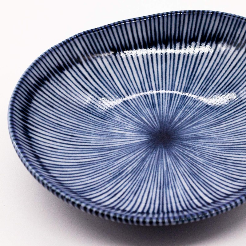 Mino Ware 508-08 Oval Small Plate, Diameter 4.3 inches (11