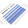Colored Blue Lash Clusters, 3D Volume 20D Curl C, Thickness