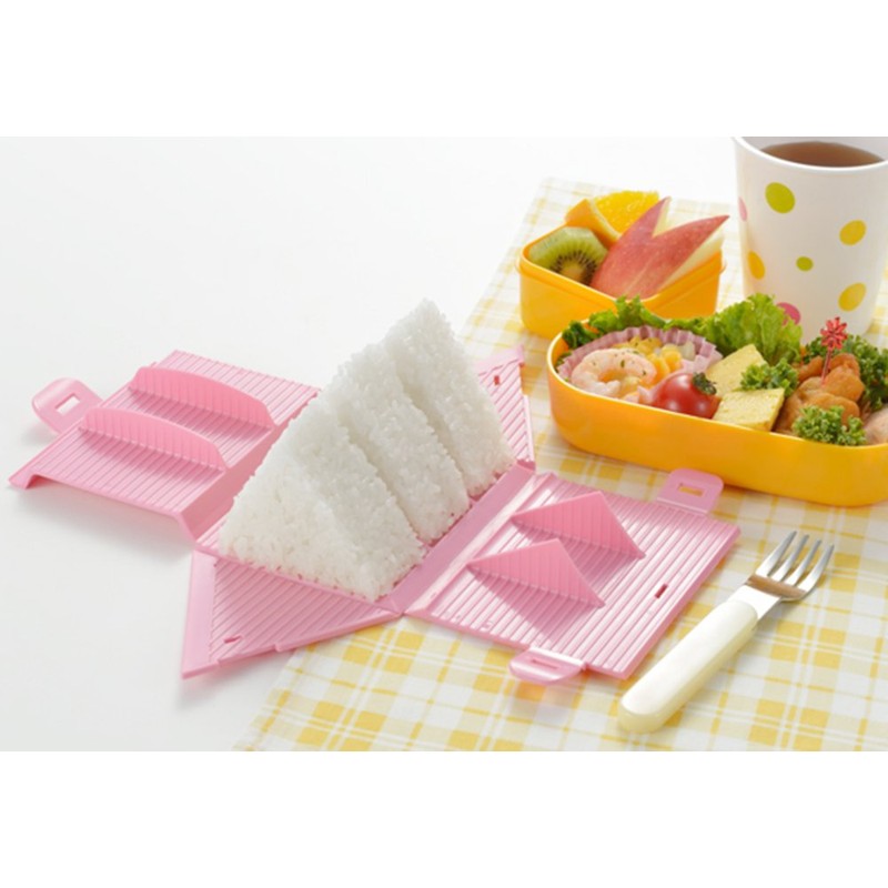 日新商事 弁当デコレーション用品 ピンク 113x90x77mm パパッとおにぎり いっきに3個 SV-5004