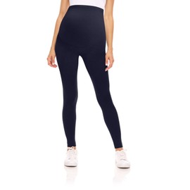 Sweet Hearts Maternity Leggings for Women- High Waist Maternity Pants Pregnancy Clothes for Women Made in USA (Navy, XL)