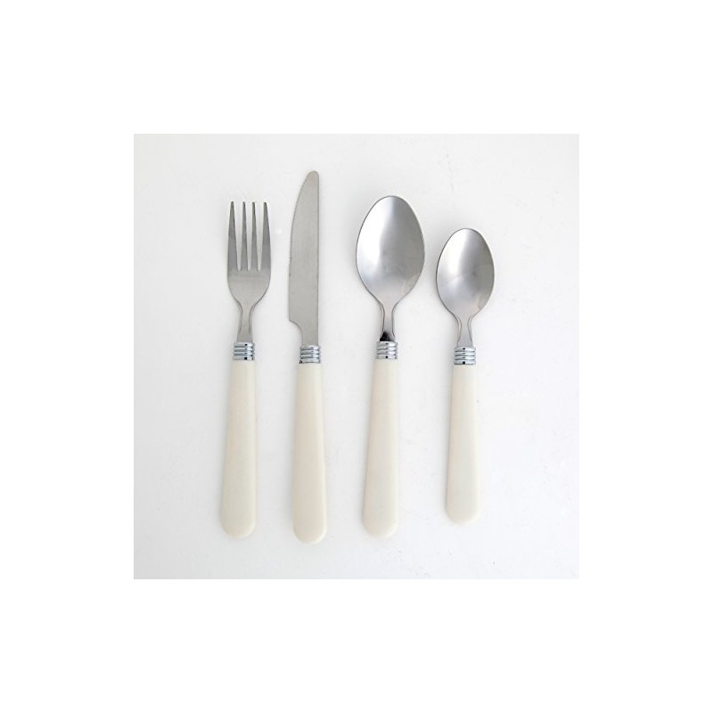 Gibson Sensations 16-Piece Stainless Steel Flatware Set with Metal Caddy