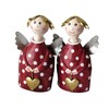 Pape Kunstgewerbe 2 cute guardian angels in red with heart