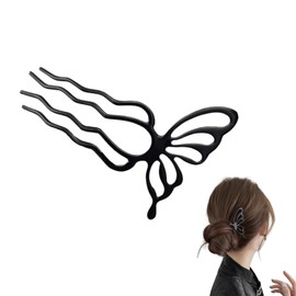 EZ PEACH Hair Ornament, Butterfly Hair Comb, DE Yaiaii Wind, Rakuchin, Easy Hair Arrangement, Recommended for Beginners, Easy Hair Comb, Kimono, Everyday Use, Receptions, After-parties, Coming of Age