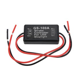 GS-100A Strobe Controller Strobe Control Module Blaster Flashing Module for LED Brake Light Tail Light 12-24VDC