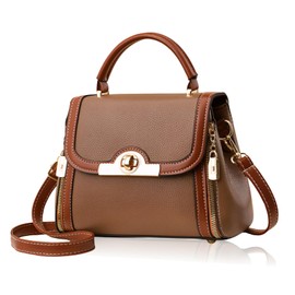 DESAFIANTE Women's Shoulder Bag, Crossbody Bag, Mini Bag, Pochette, 2-Way Lightweight, Braun