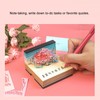 3D Memo Pad with Light Cute Sakura Tree House Decor