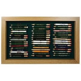 Eureka Golf Pencil Display Case | Holds 48 Round or Hexagonal Golf Pencils | Oak Finish | Made in The USA