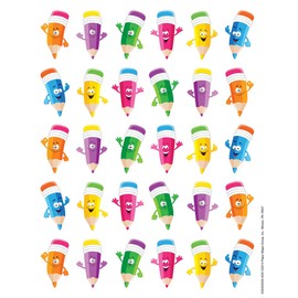 Eureka Pencil Smiley Faces Stickers, Theme (655068)