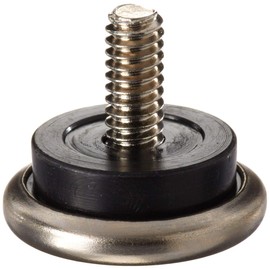 Shepherd Hardware 9450 1-1/16-Inch Threaded Stem Furniture Glides, 1/4-Inch Stem Diameter, Metal Base with Rubber Cushion, 4-Pack