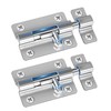 Door Security Slide Latch Lock with 12 Screws , 2