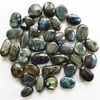 Audiophan Natural Gemstone Labradorite Plum Stone Gemstone 2pcs Irregular Polished