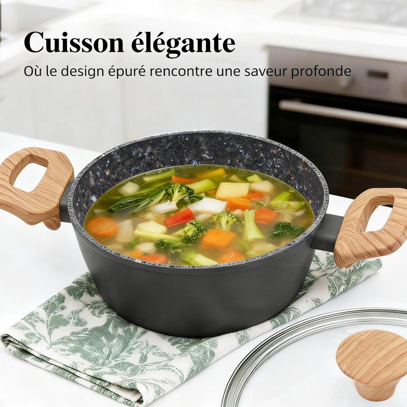 Jovire 3-Piece Nonstick Cookware Set, 8.5 Inch Frying Pan &