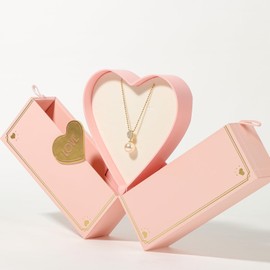 Vidifina Ring/Earring/Necklace Jewelry Set Box Luxury Gift Box for Anniversary Birthday Christmas Jewelry Storage Case for Women (LIGHT PINK) BOX ONLY