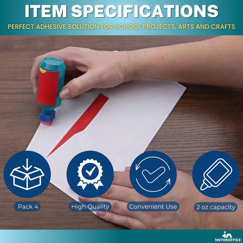 1InTheOffice Envelope Moistener, Envelope Sealer Bottle Wedge Sponge, Tipped Squeeze