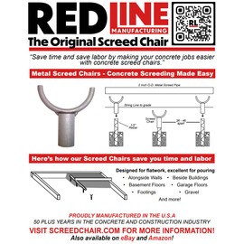 GORLENKE10 Pack Metal Screed Pipe Chairs 2", Pin Caps, Pinheads, Concrete Tools, Fittings, Yokes, Easy Screed System