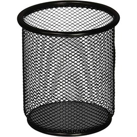 Lorell LLR84149 Mesh Wire Pencil Cup Holder, Black (12)