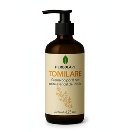 Herbolare - Tomilare Crema Corporal Natural con Tomillo 125 ml | Masaje para Congestión, Tos y Dolor de Garganta | Ideal en Épocas Invernales | Con Eucalipto, Pino, Limón y Romero