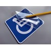 Disabled Facilities (Wheelchair) Mark, Removable From Inside Window, Suction Cup